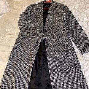 Express Houndstooth Two Button Car Coat -NeverWorn